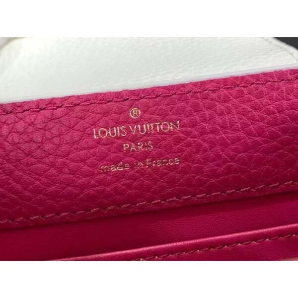 Louis Vuitton Women LV Capucines Mini Handbag Snow White Taurillon Leather Cowhide - Image 12