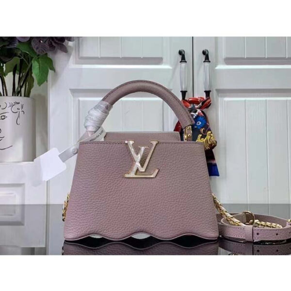Louis Vuitton Women LV Capucines Mini Handbag Wisteria Taurillon Leather Cowhide - Image 2