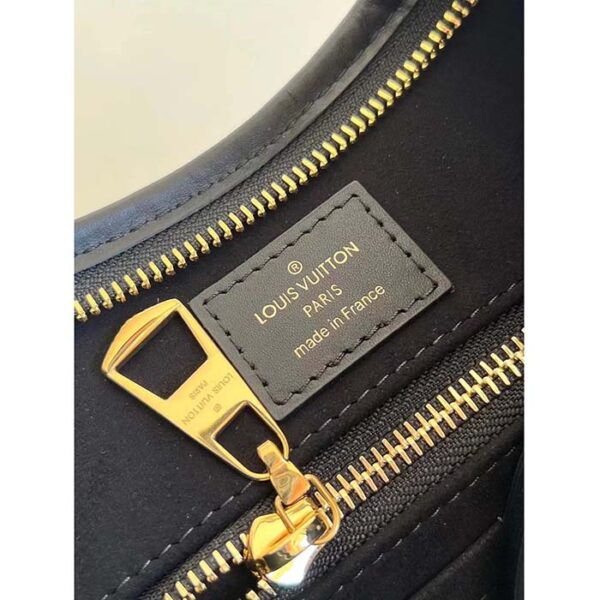Louis Vuitton Women LV CarryAll PM Handbag Black Embossed Supple Grained Cowhide - Image 10