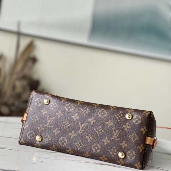 Louis Vuitton Women LV CarryAll PM Handbag Brown Monogram Coated Canvas - Image 5
