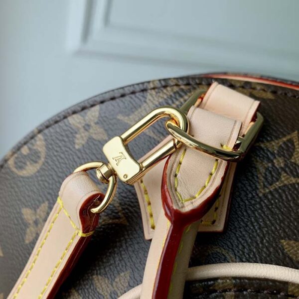 Louis Vuitton Women LV Ellipse PM Handbag Brown Monogram Coated Canvas Cowhide - Image 9