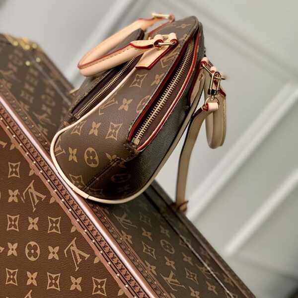 Louis Vuitton Women LV Ellipse PM Handbag Brown Monogram Coated Canvas Cowhide - Image 4