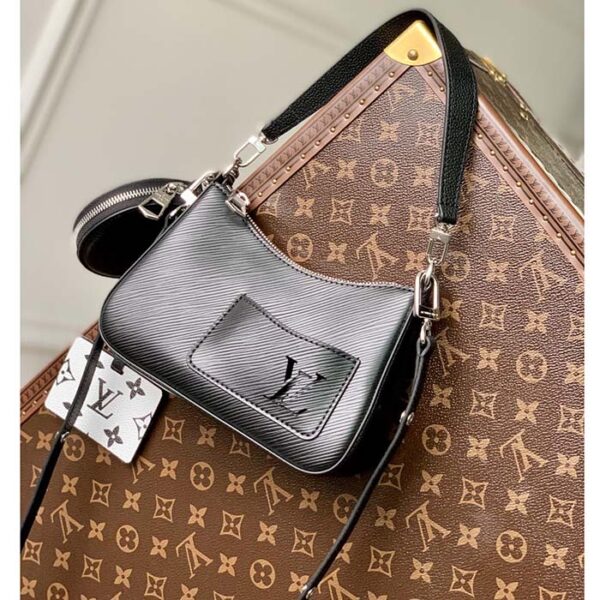 Louis Vuitton Women LV Marellini Handbag Black Epi Grained Cowhide Leather - Image 2