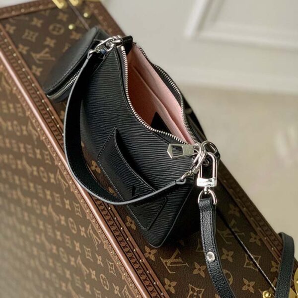 Louis Vuitton Women LV Marellini Handbag Black Epi Grained Cowhide Leather - Image 7
