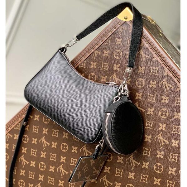 Louis Vuitton Women LV Marellini Handbag Black Epi Grained Cowhide Leather - Image 3