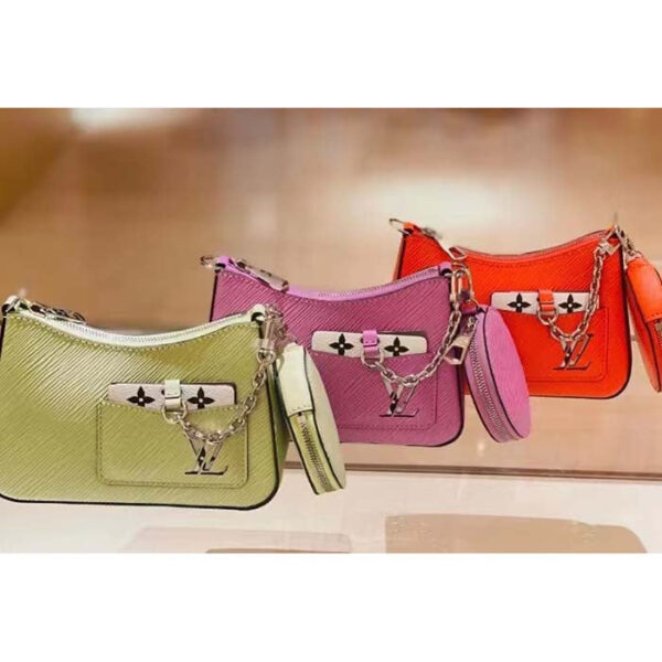 Louis Vuitton Women LV Marellini Handbag Lilas Provence Lilac Epi Grained Cowhide Leather - Image 13