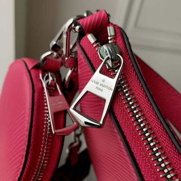 Louis Vuitton Women LV Marellini Handbag Rose Miami Pink Epi Grained Cowhide Leather - Image 8