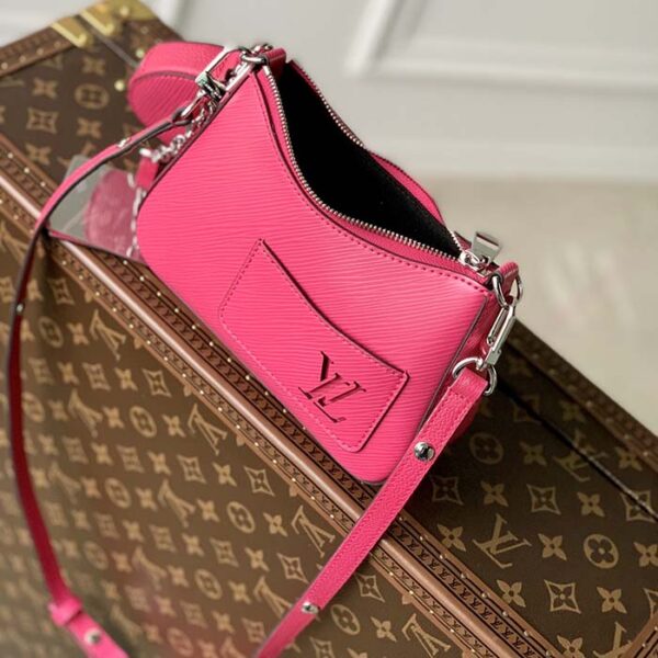 Louis Vuitton Women LV Marellini Handbag Rose Miami Pink Epi Grained Cowhide Leather - Image 5