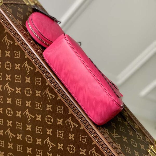 Louis Vuitton Women LV Marellini Handbag Rose Miami Pink Epi Grained Cowhide Leather - Image 6