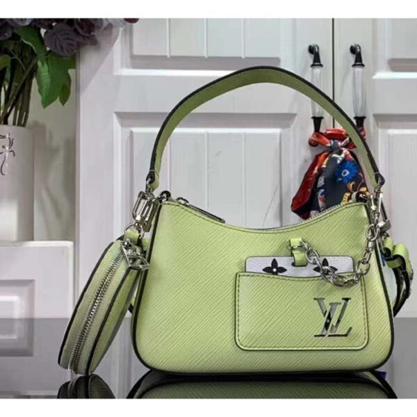 Louis Vuitton Women LV Marellini Handbag Vert Noto Green Epi Grained Smooth Cowhide Leather - Image 2