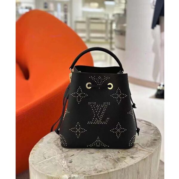 Louis Vuitton Women LV Néonoé BB Black Monogram Empreinte Grained Cowhide Leather Studs - Image 2