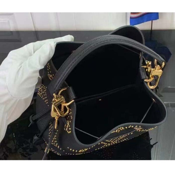 Louis Vuitton Women LV Néonoé BB Black Monogram Empreinte Grained Cowhide Leather Studs - Image 7