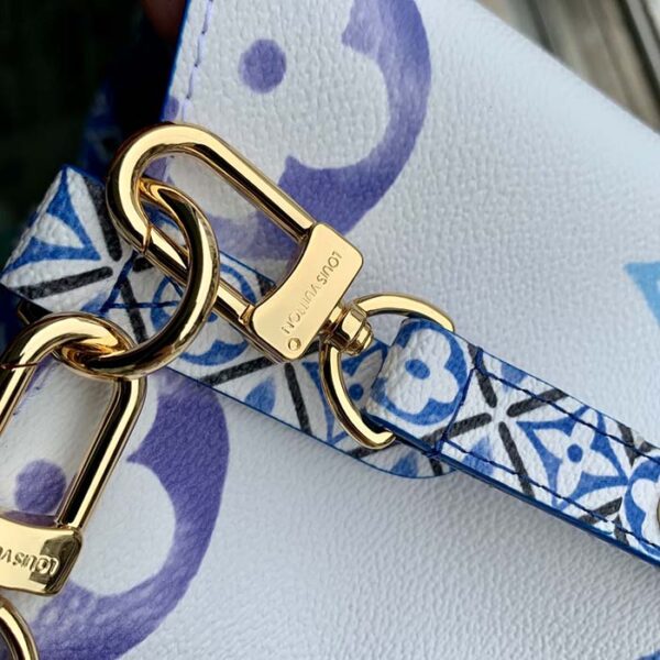 Louis Vuitton Women LV Néonoé BB Blue Monogram Coated Canvas Textile Lining - Image 7