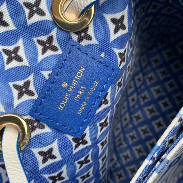 Louis Vuitton Women LV Néonoé BB Blue Monogram Coated Canvas Textile Lining - Image 10