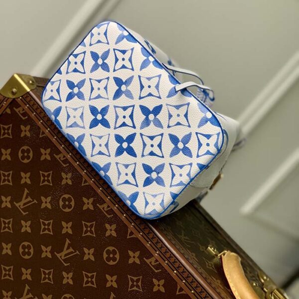 Louis Vuitton Women LV Néonoé BB Blue Monogram Coated Canvas Textile Lining - Image 5