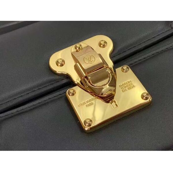 Louis Vuitton Women LV Orsay MM Handbag Black Cowhide Leather Flap Closure N-Lock - Image 8