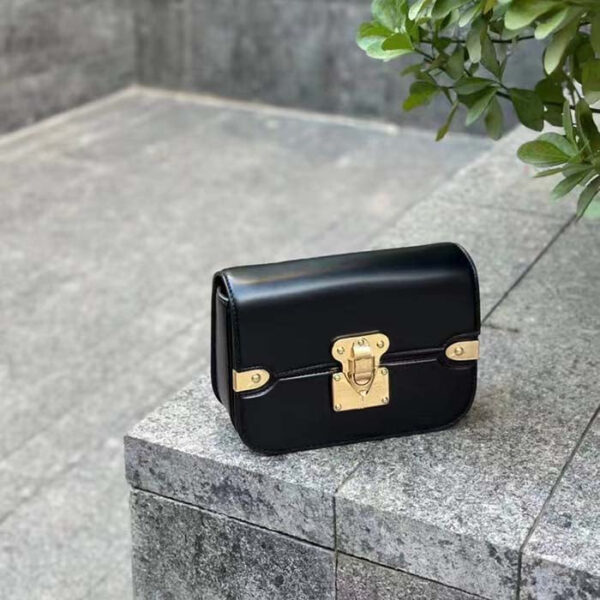 Louis Vuitton Women LV Orsay MM Handbag Black Cowhide Leather Flap Closure N-Lock - Image 7