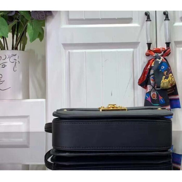 Louis Vuitton Women LV Orsay MM Handbag Black Cowhide Leather Flap Closure N-Lock - Image 5