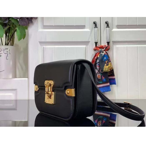 Louis Vuitton Women LV Orsay MM Handbag Black Cowhide Leather Flap Closure N-Lock - Image 4