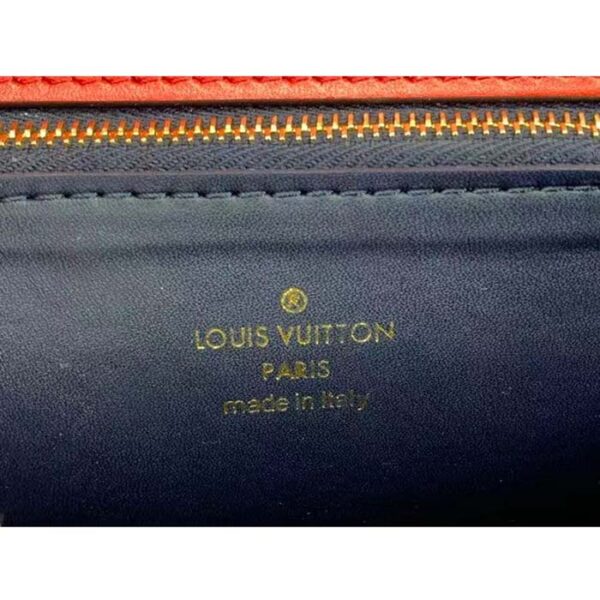 Louis Vuitton Women LV Orsay MM Handbag Red Cowhide Leather Flap Closure N-Lock - Image 10