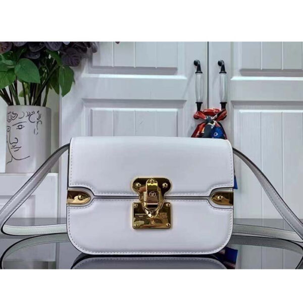 Louis Vuitton Women LV Orsay MM Handbag White Cowhide Leather Flap Closure N-Lock - Image 2