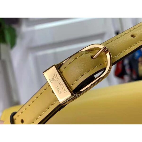 Louis Vuitton Women LV Orsay MM Handbag Yellow Cowhide Leather Flap Closure N-Lock - Image 9