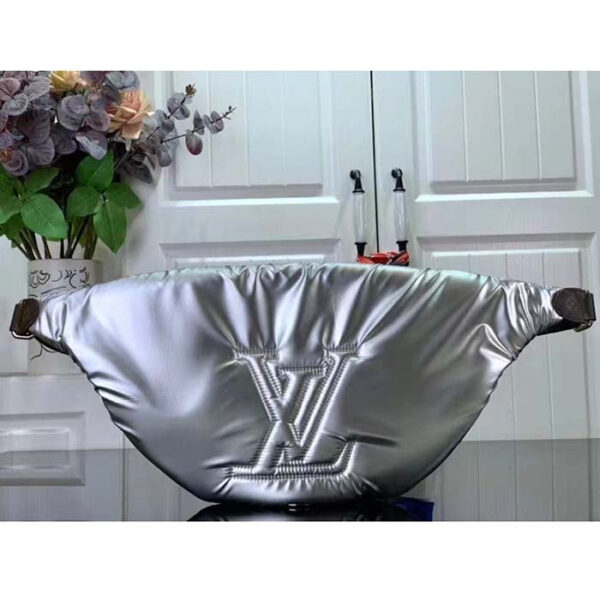 Louis Vuitton Unisex LV Pillow Maxi Bumbag Silver Recycled Metallic Nylon - Image 3