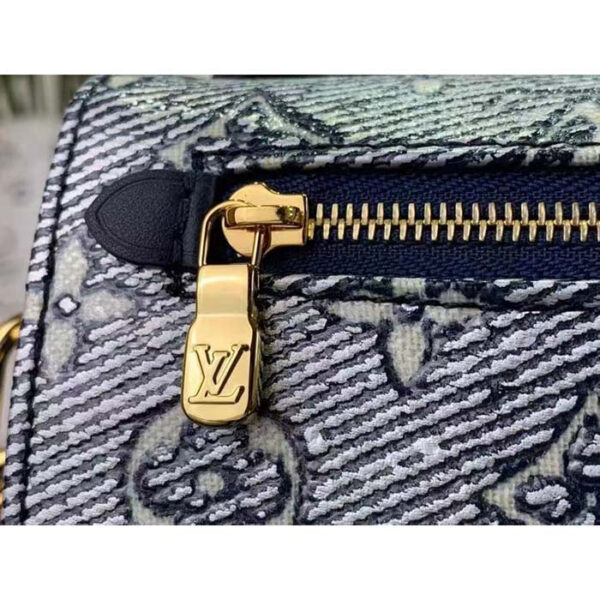 Louis Vuitton Women LV Pochette Métis East West Handbag Blue Monoglam Coated Canvas - Image 8