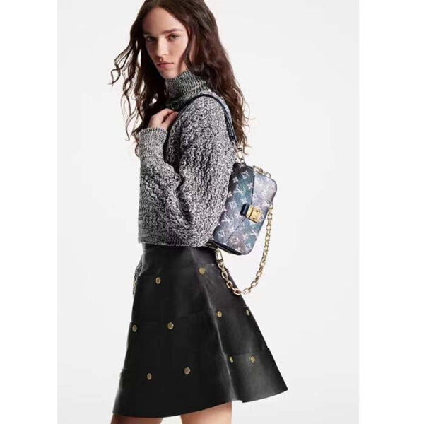 Louis Vuitton Women LV Pochette Métis East West Handbag Blue Monoglam Coated Canvas - Image 13