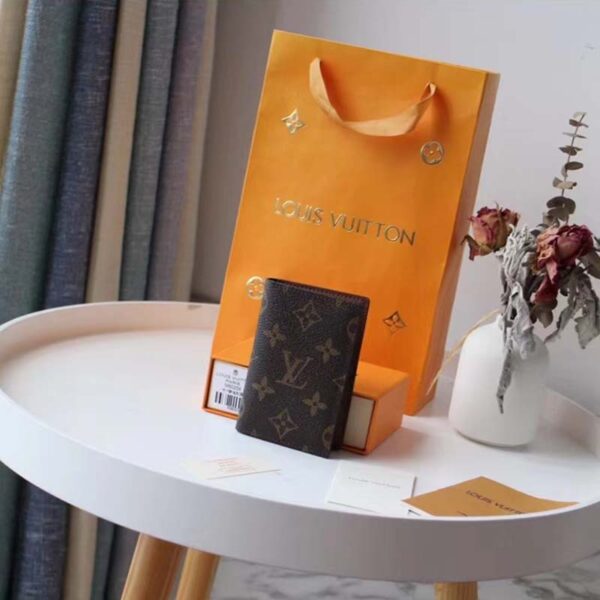 Louis Vuitton Unisex LV Pocket Organizer Monogram Coated Canvas Calf Leather - Image 5