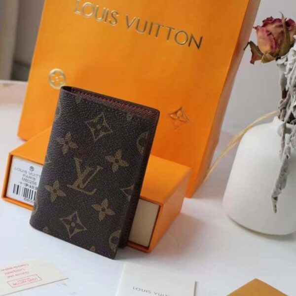 Louis Vuitton Unisex LV Pocket Organizer Monogram Coated Canvas Calf Leather - Image 3
