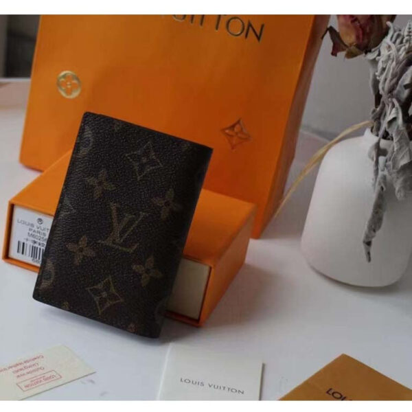 Louis Vuitton Unisex LV Pocket Organizer Monogram Coated Canvas Calf Leather - Image 2