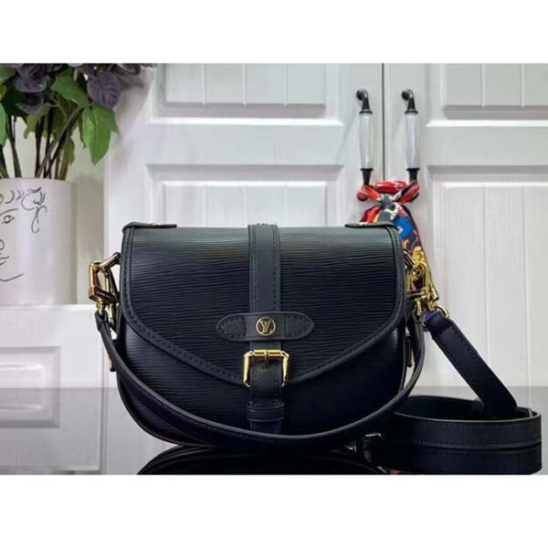 Louis Vuitton Women LV Saumur BB Black Epi Grained Cowhide Leather - Image 2