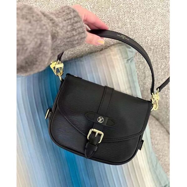 Louis Vuitton Women LV Saumur BB Black Epi Grained Cowhide Leather - Image 6