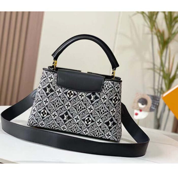 Louis Vuitton Women LV Since 1854 Capucines MM Gray Embroidered Calfskin Cowhide - Image 3