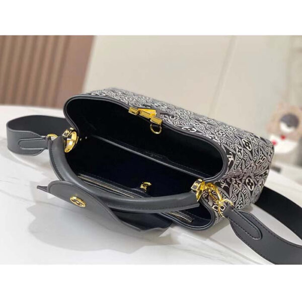 Louis Vuitton Women LV Since 1854 Capucines MM Gray Embroidered Calfskin Cowhide - Image 6
