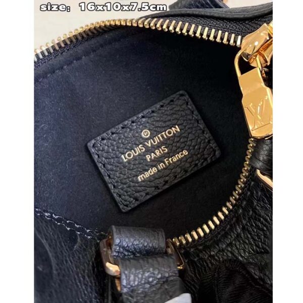 Louis Vuitton Women LV Speedy Bandoulière 20 Black Embossed Grained Cowhide Leather - Image 9