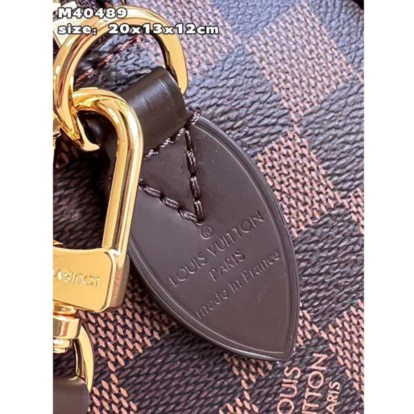 Louis Vuitton Women LV Speedy Bandoulière 20 Damier Ebene Coated Canvas Cowhide Leather - Image 10