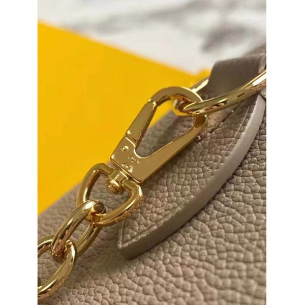 Louis Vuitton Women LV Speedy Bandouliere 20 Handbag Gray Beige Monogram Empreinte Embossed Cowhide - Image 9