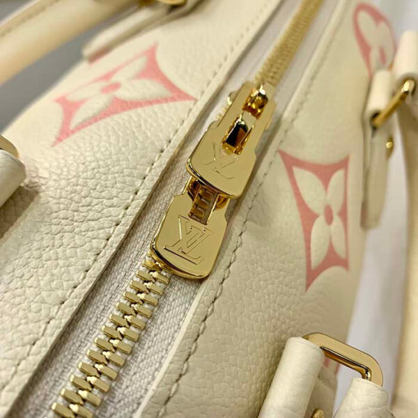 Louis Vuitton Women LV Speedy Bandouliere 20 Handbag Pink Monogram Empreinte Embossed Cowhide - Image 8