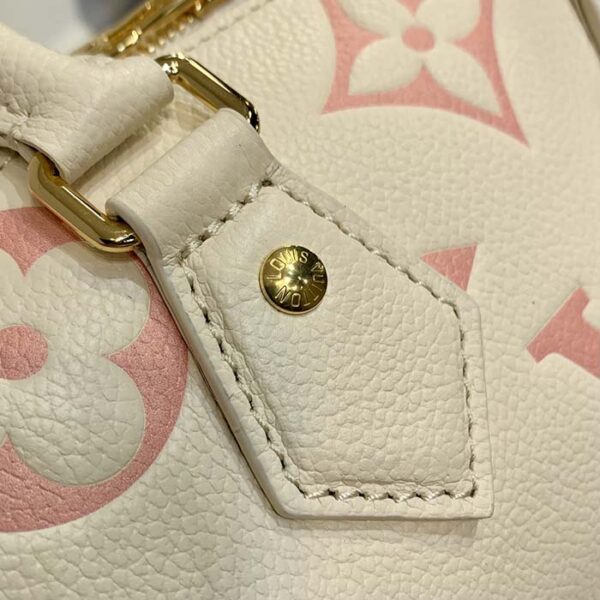 Louis Vuitton Women LV Speedy Bandouliere 20 Handbag Pink Monogram Empreinte Embossed Cowhide - Image 9