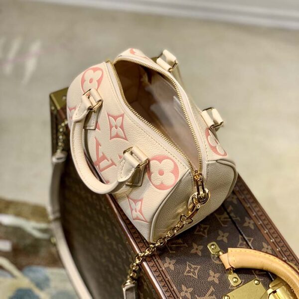 Louis Vuitton Women LV Speedy Bandouliere 20 Handbag Pink Monogram Empreinte Embossed Cowhide - Image 5