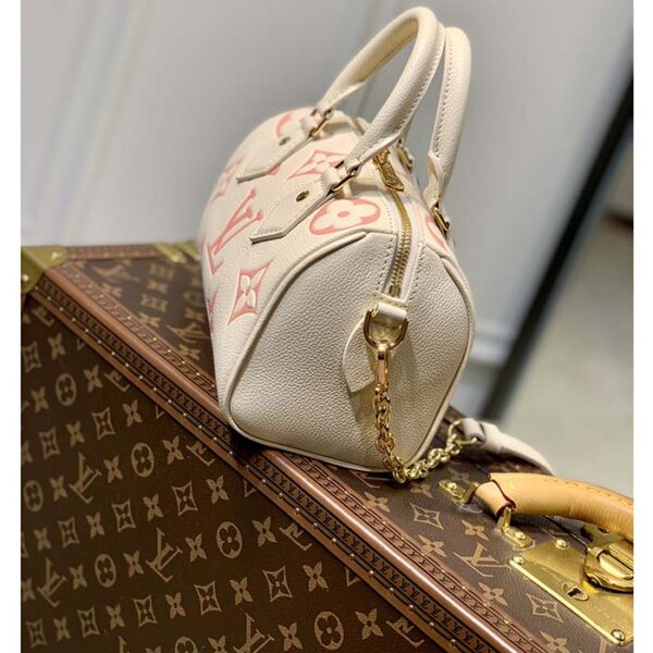 Louis Vuitton Women LV Speedy Bandouliere 20 Handbag Pink Monogram Empreinte Embossed Cowhide - Image 4