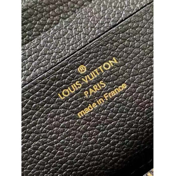 Louis Vuitton Women LV Wallet On Chain Ivy Black Monogram Embossed Supple Grained Cowhide Leather - Image 11