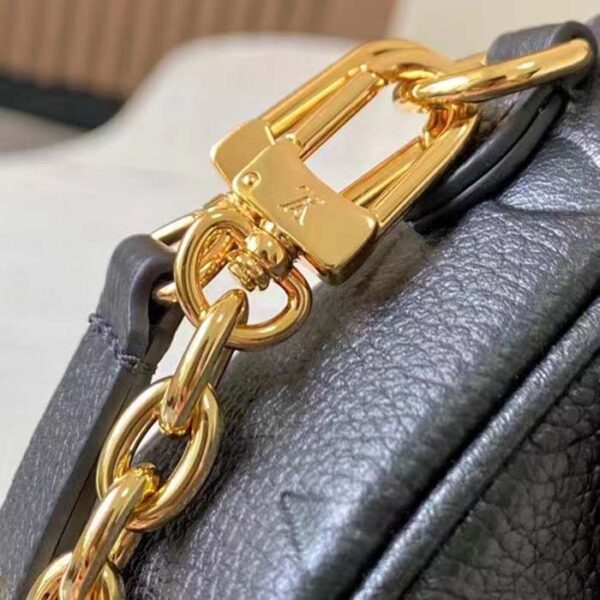 Louis Vuitton Women LV Wallet On Chain Ivy Black Monogram Embossed Supple Grained Cowhide Leather - Image 10