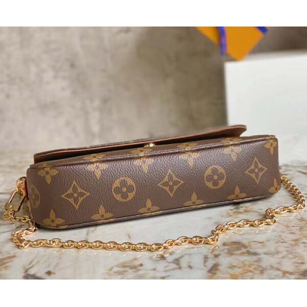 Louis Vuitton Women LV Wallet On Chain Ivy Brown Monogram Coated Canvas - Image 5