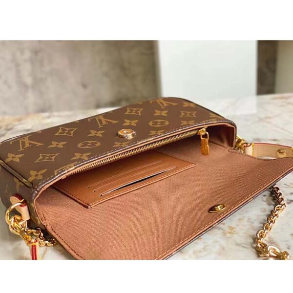 Louis Vuitton Women LV Wallet On Chain Ivy Brown Monogram Coated Canvas - Image 6