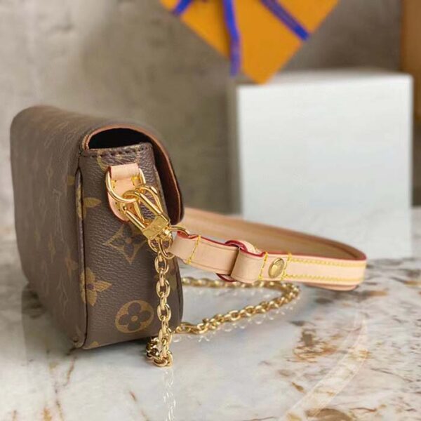 Louis Vuitton Women LV Wallet On Chain Ivy Brown Monogram Coated Canvas - Image 7