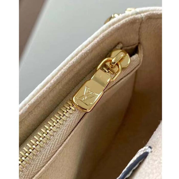 Louis Vuitton Women LV Wallet On Chain Ivy Cream Monogram Embossed Supple Grained Cowhide Leather - Image 8