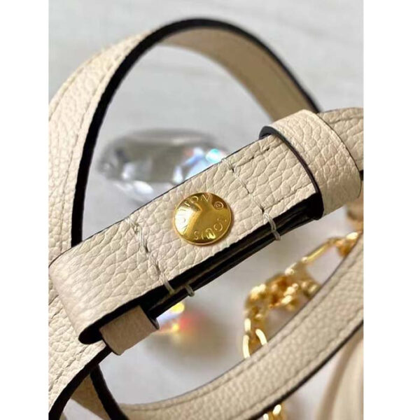 Louis Vuitton Women LV Wallet On Chain Ivy Cream Monogram Embossed Supple Grained Cowhide Leather - Image 9